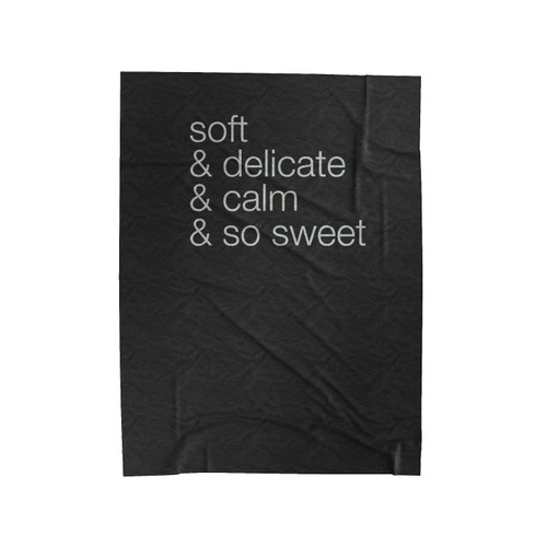 Soft Delicate Calm & So Sweet Velveteen Blanket