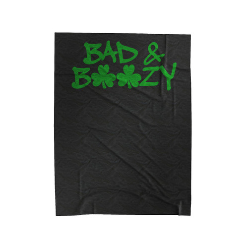 St Patricks Day Bad And Boozy Velveteen Blanket
