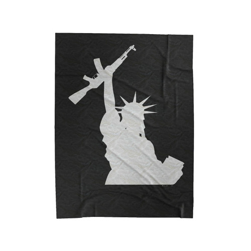 Statue Of Liberty Gun Velveteen Blanket