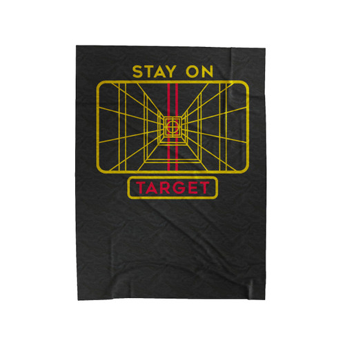 Stay On Target X-Wing Computer Star Wars Quote Velveteen Blanket