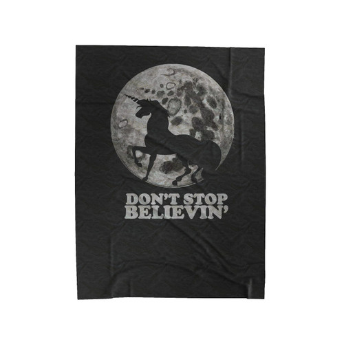 Unicorn Don't Stop Believing Velveteen Blanket