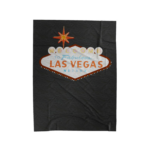 Welcome To Fabulous Las Vegas Sign Velveteen Blanket