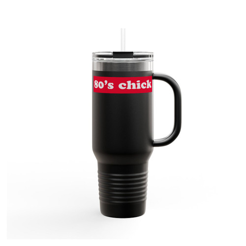 80's Chick Red Box Logo Insulated Travel Mug