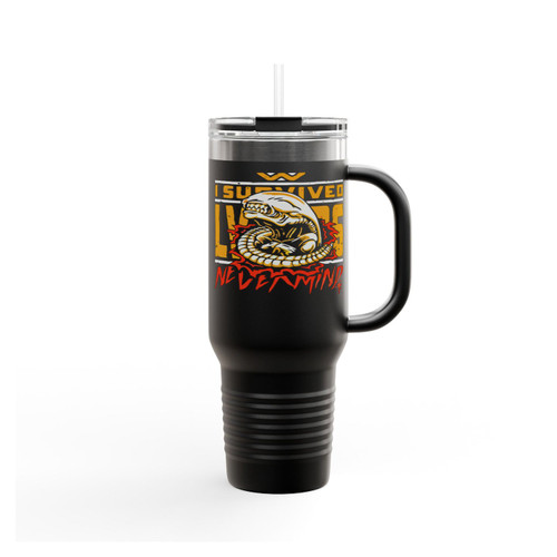 Alien Xenomorph Nostromo Nevermind Insulated Travel Mug