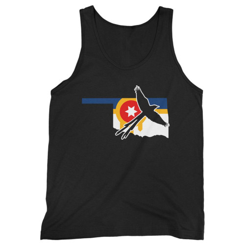 Our cotton oklahoma tulsa flag scissor-tail bird native american men tank top is perfect for those intense workouts in the gym, at practice or pickup games.