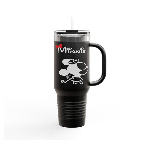 Couples Mickey Mouse & Minnie Mouse Kissing 1 Insulated Travel Mug