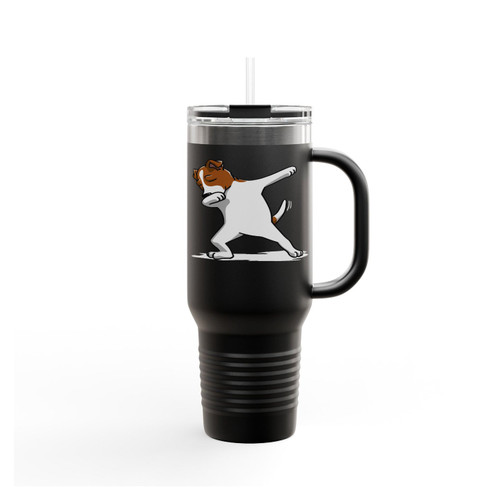 Cute Dabbing Jack Russell Terrier Funny Dog Insulated Travel Mug