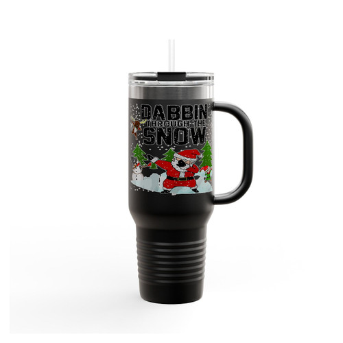 Dabbin Through The Snow Christmas Insulated Travel Mug