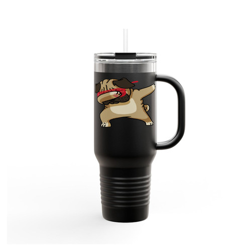 Dabbing Pug Cute Dog Funny Insulated Travel Mug