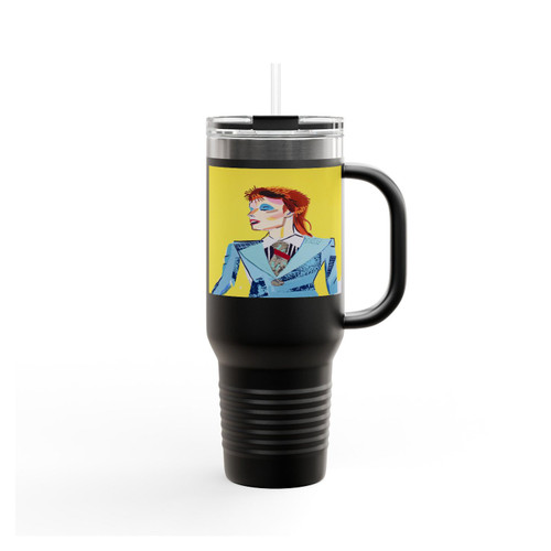 David Bowie Art Painting Insulated Travel Mug