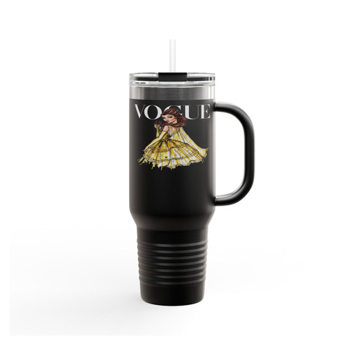 Disney Princess Belle Vogue Cover Insulated Travel Mug