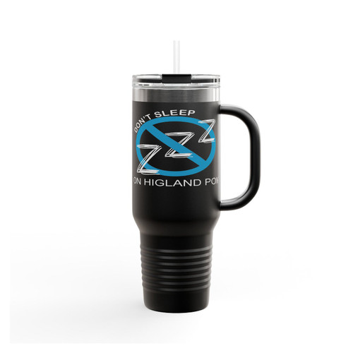 Don't Sleep On Highland Pom Insulated Travel Mug