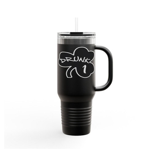 Drunk 1 Clover Funny Insulated Travel Mug