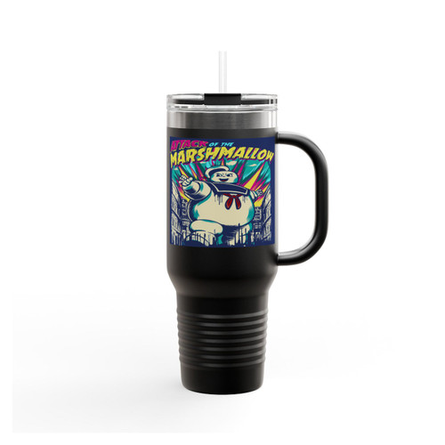 Ghostbusters Attack Of The Marshmallow Movie Funny Insulated Travel Mug