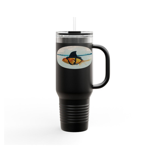 Goldfish Shark Insulated Travel Mug