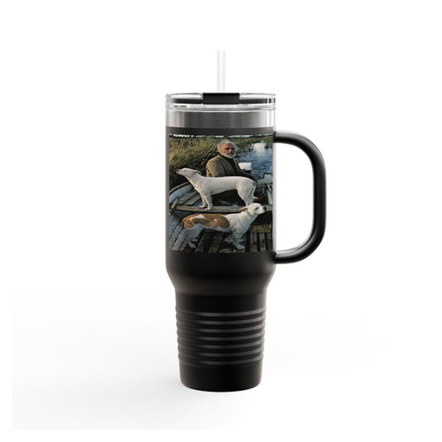 Goodfellas Painting Old Man With Two Dogs 1 Insulated Travel Mug