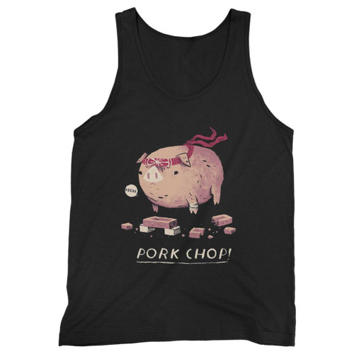 Our cotton pork chop comedy karate pig men tank top is perfect for those intense workouts in the gym, at practice or pickup games.