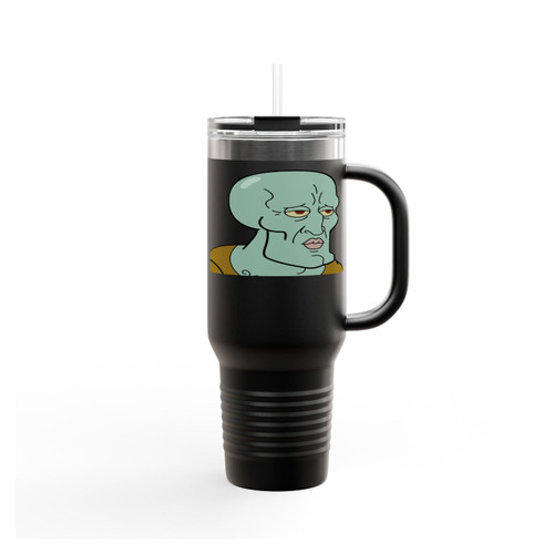 Handsome Squidward Insulated Travel Mug