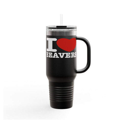 I Love Beavers Insulated Travel Mug
