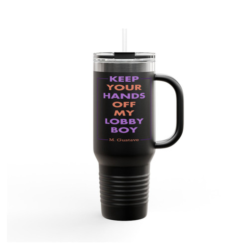 Keep Your Hands Off My Lobby Boy Insulated Travel Mug