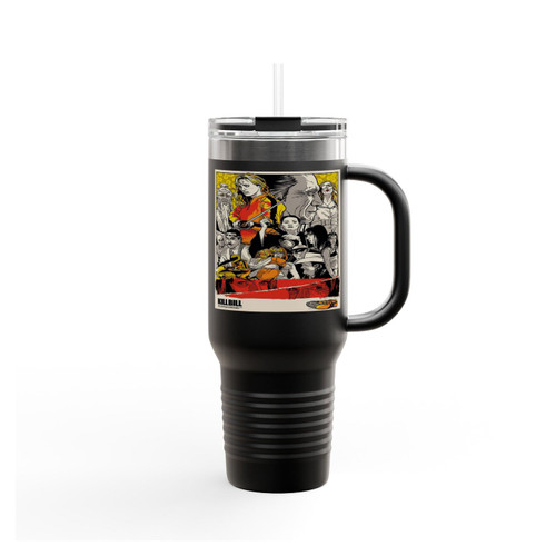 Kill Bill Poster Tarantino Film Cult Tee Sketch Movie Insulated Travel Mug
