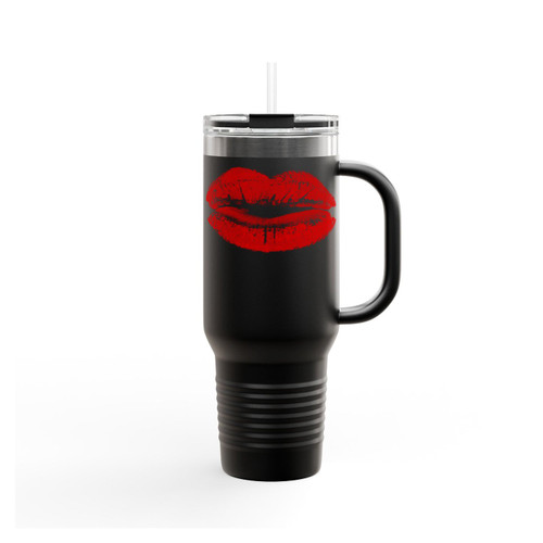 Kiss Lipstick Insulated Travel Mug