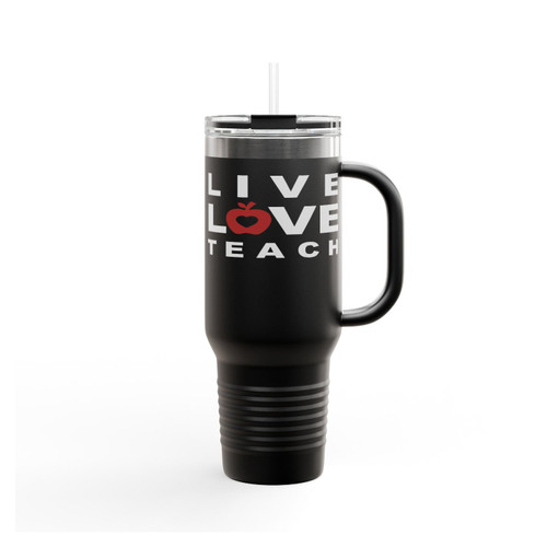 Live Love Teach Apple Teacher Gift Insulated Travel Mug