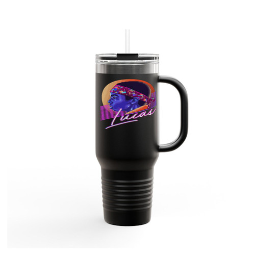 Lucas Stranger Things Dustin 80's Style Insulated Travel Mug