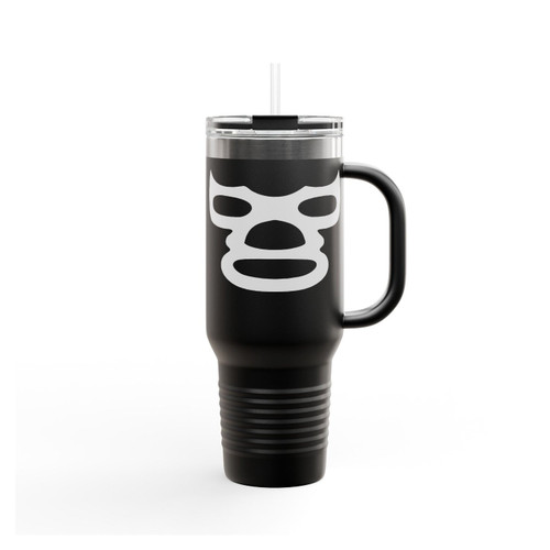 Lucha Libre Blue Demon Wrestling Insulated Travel Mug