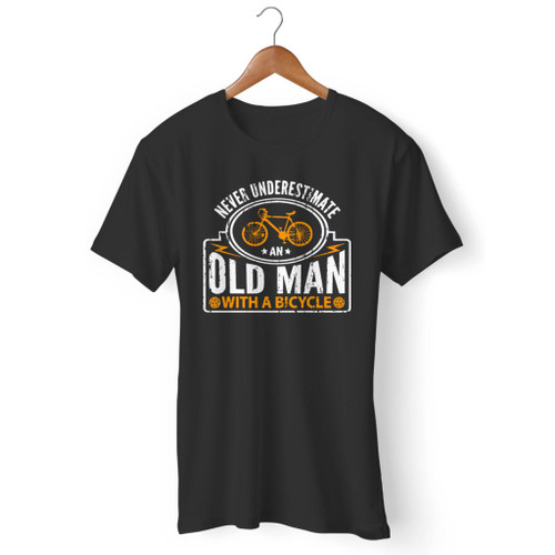 Never Underestimate An Old Man With A Bicycle Men T Shirt