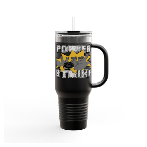 Mighty Morphin Power Strike Black As A Bowling Putty Patrol Insulated Travel Mug