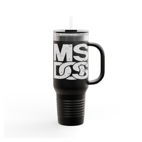 Ms Dos Retro Computer Logo 1 Insulated Travel Mug