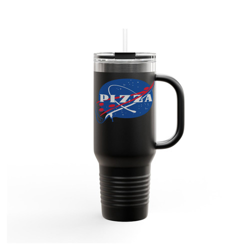 Nasa Pizza Logo Space Funny Insulated Travel Mug