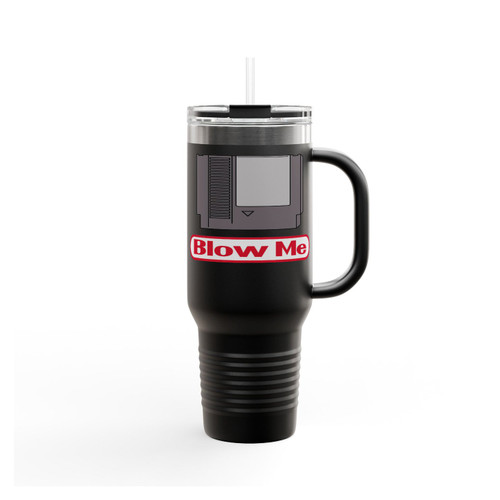 Nes Cartridge Blow Me Nintendo Insulated Travel Mug