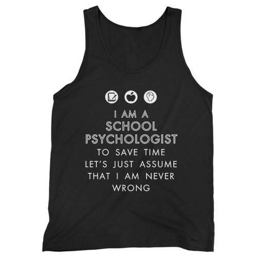 Our cotton school psychologist men tank top is perfect for those intense workouts in the gym, at practice or pickup games.