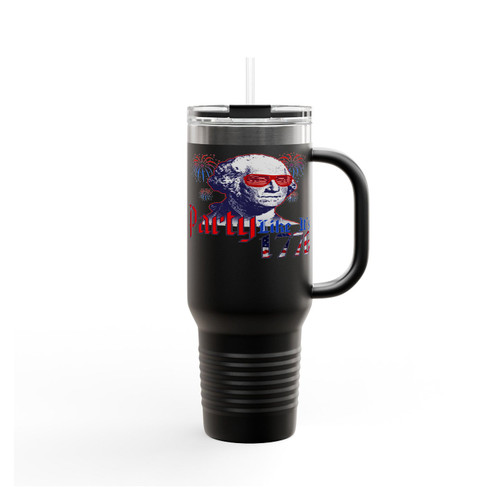 Party Like It's 1776 Usa Patriotic George Washington America 4Th Of July Drinking Party Insulated Travel Mug