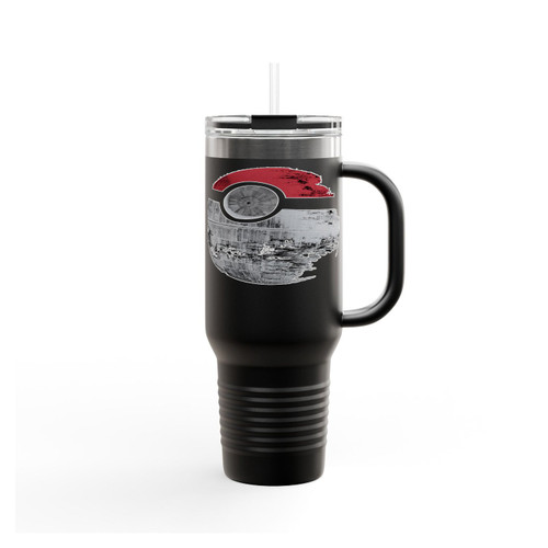 Pokemon Star Wars Death Star Pikachu Darth Vader R2D2 Yoda Insulated Travel Mug