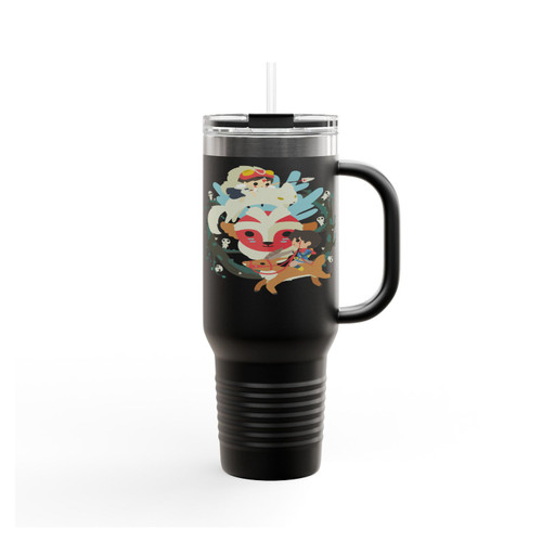 Princess Mononoke San And Ashitaka Insulated Travel Mug