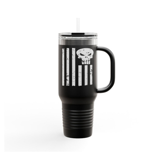 Punisher American Flag Army Sniper Insulated Travel Mug