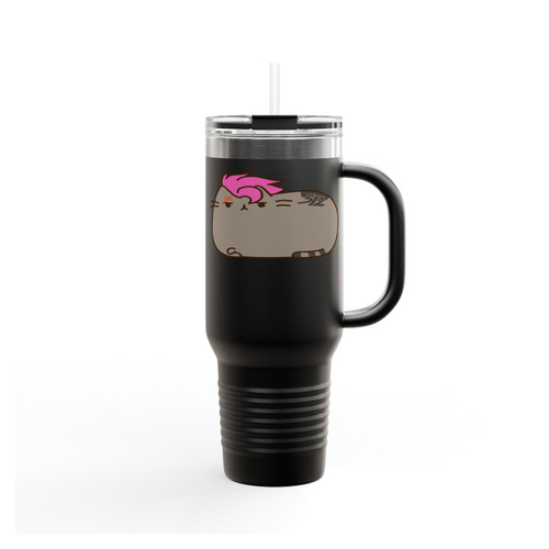 Pusheen Zarya Overwatch Parody Insulated Travel Mug