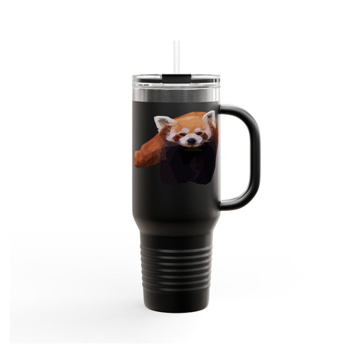 Red Panda Low Poly Geometric Insulated Travel Mug