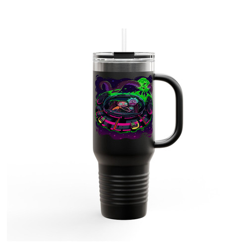 Rick And Morty Art Insulated Travel Mug