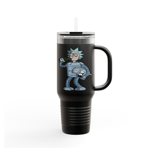 Rick And Morty Futurama Combo Rick Sanchez Bender Drink Insulated Travel Mug