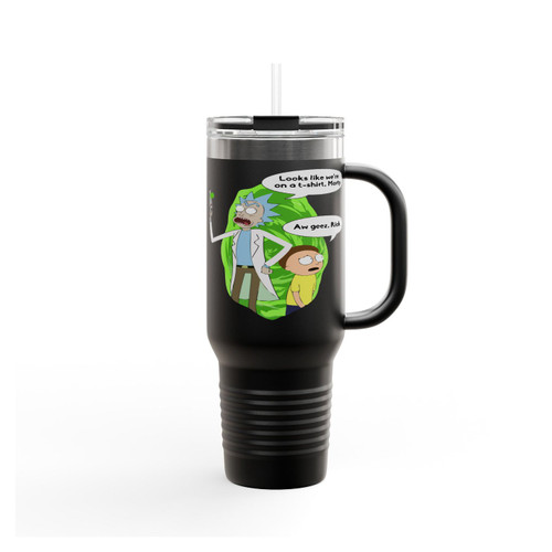 Rick And Morty Looks Like Were On A Tshirt Morty Insulated Travel Mug