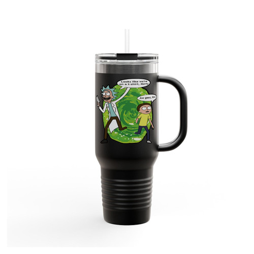 Rick And Morty Looks Like Were On A Tshirt Morty Comedy Insulated Travel Mug