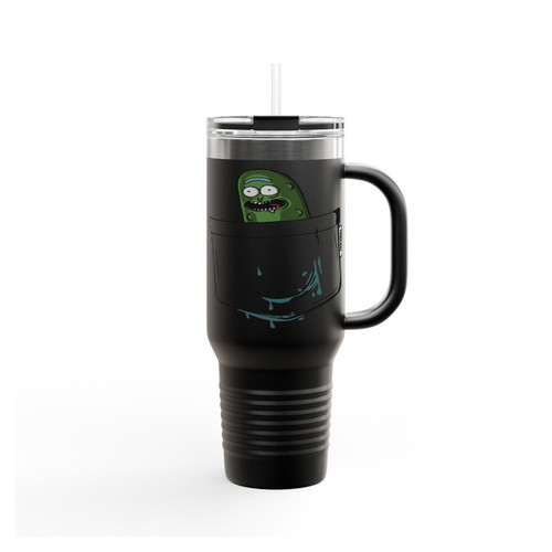 Rick And Morty Pickle Rick Pocket Insulated Travel Mug