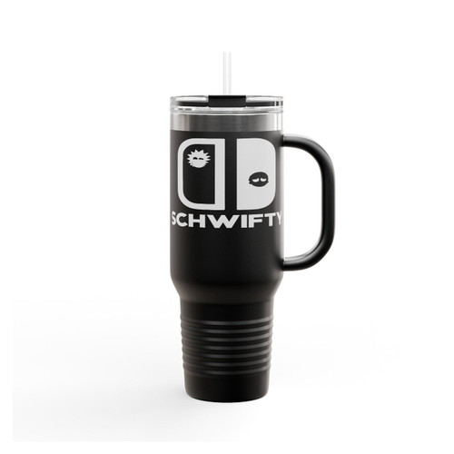 Rick And Morty Schwifty Nintedo Switch Logo Insulated Travel Mug