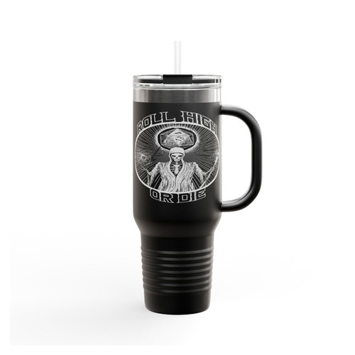 Roll High Or Die D20 Gamer Dungeons And Dragons Dnd D&D Rpg Dice Insulated Travel Mug