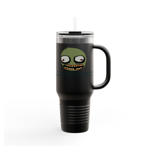 Salad Fingers Spoons I'm Here To Enquire Insulated Travel Mug