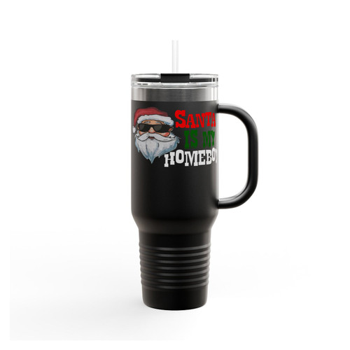 Santa Is My Homeboy Santa Claus Insulated Travel Mug